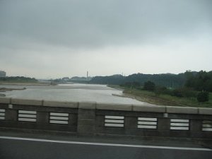 多摩川～、水多い。